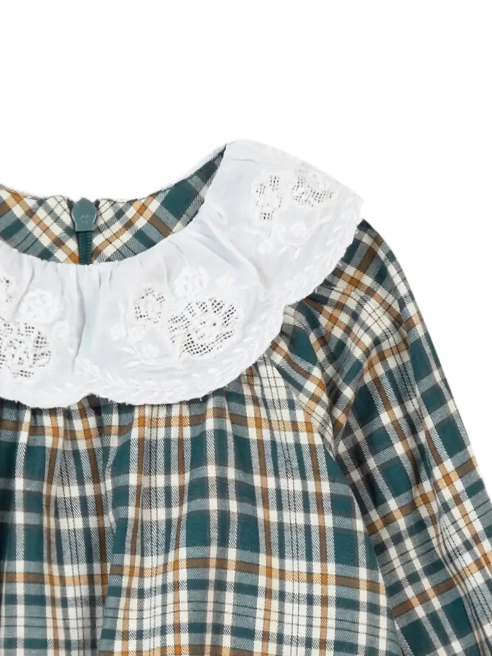 Tartine Et Chocolat Geruite babytop met borduurwerk Blauw