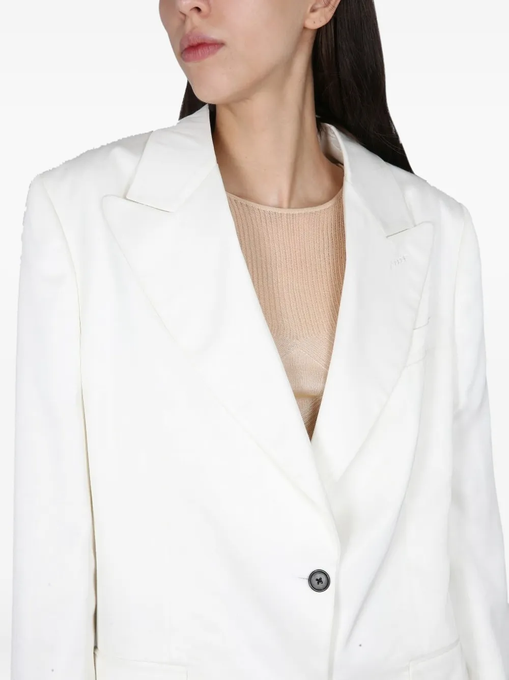 Tom Ford Buttoned Blazer In White