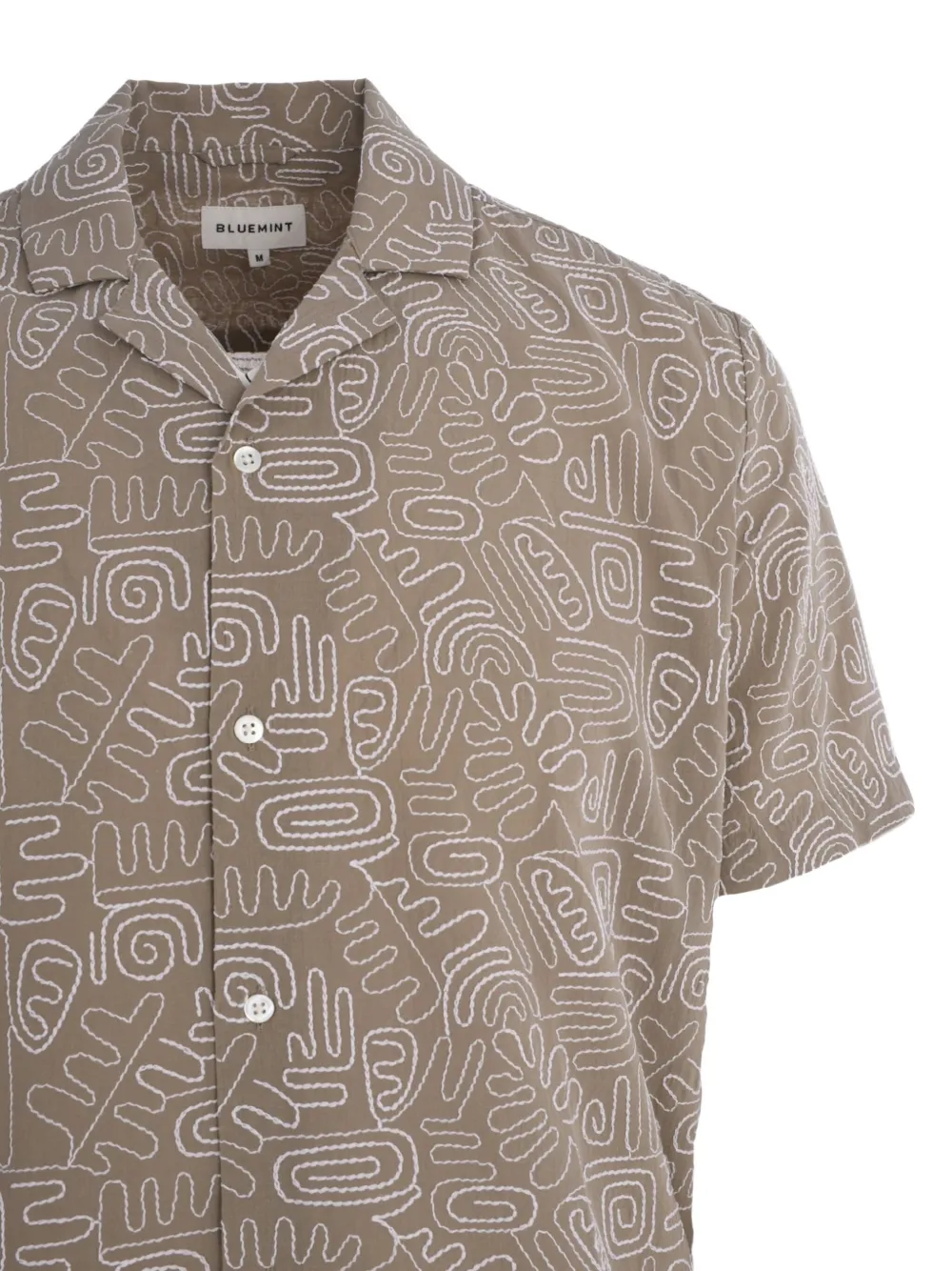Bluemint Abstract-print Shirt In Neutral