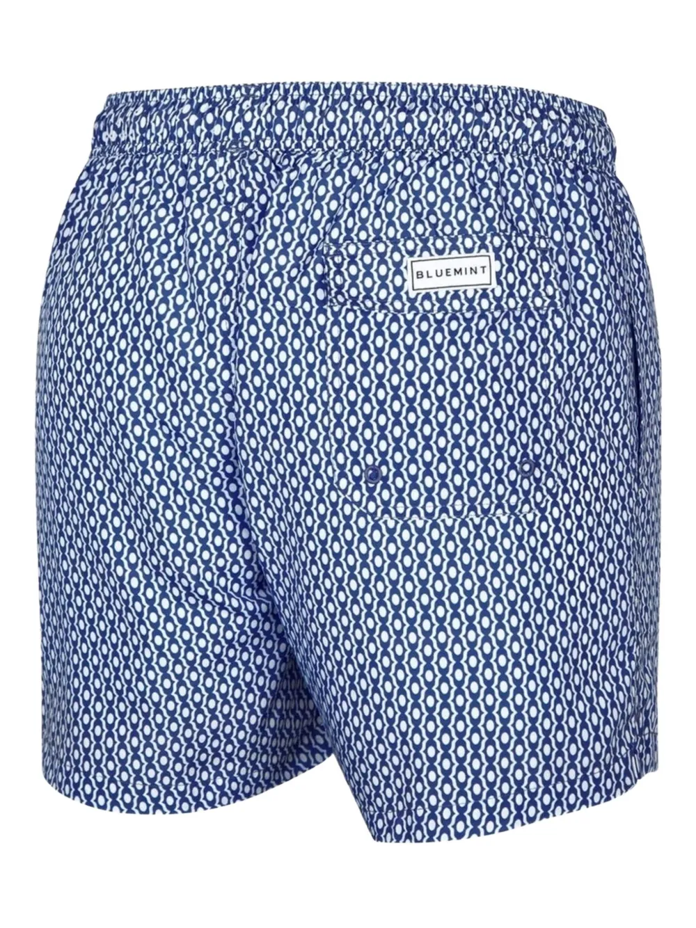 Bluemint Geometric-print Swim Shorts In Blue