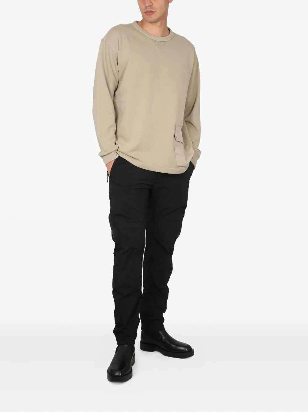 Ten C pocket-detail sweatshirt - Beige
