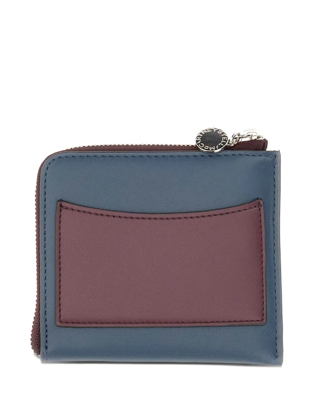 Stella Mccartney Logo Zip Wallet In Blue