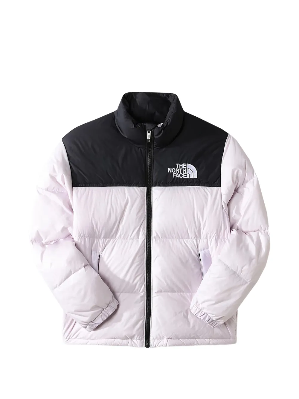 The North Face Kids logo colourblock padded jacket - Rosa