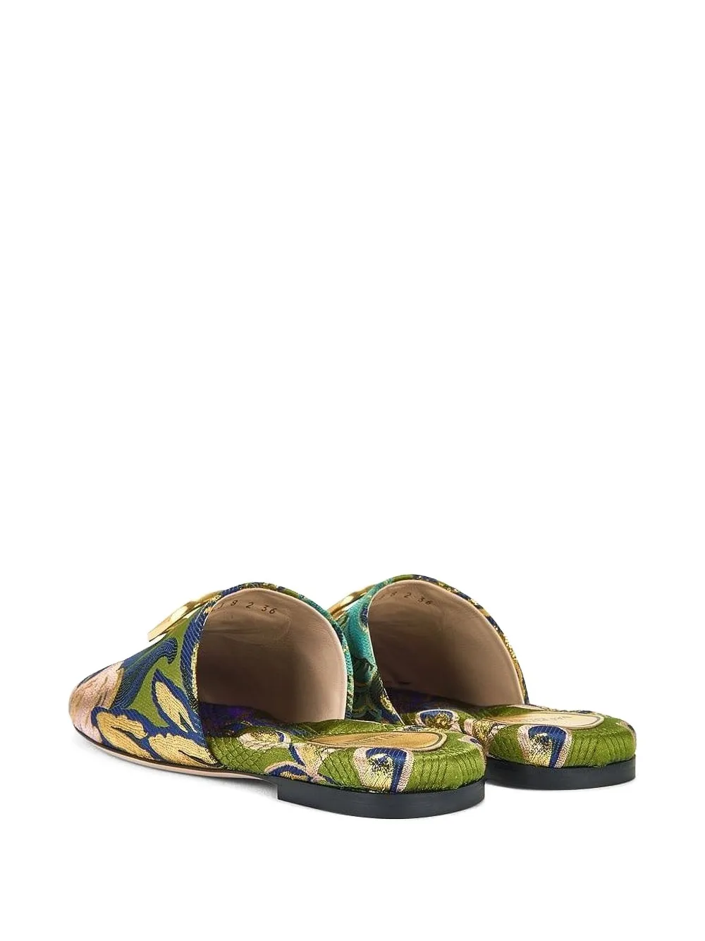 Valentino Garavani VLogo floral mules Green