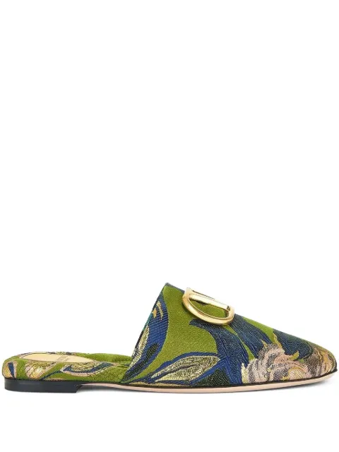 Valentino Garavani VLogo floral mules