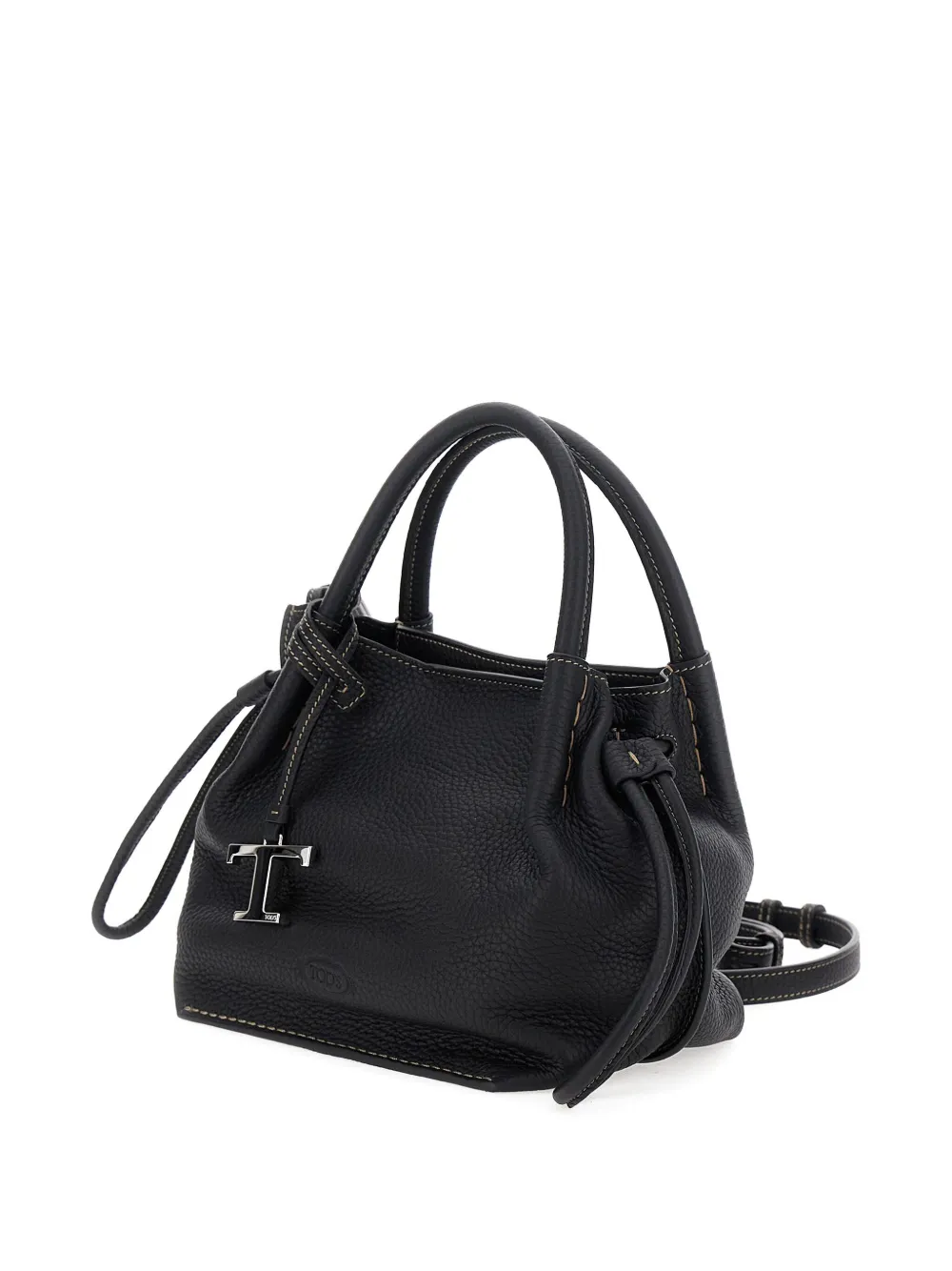 Tod's Buz shopper met T-logo Zwart