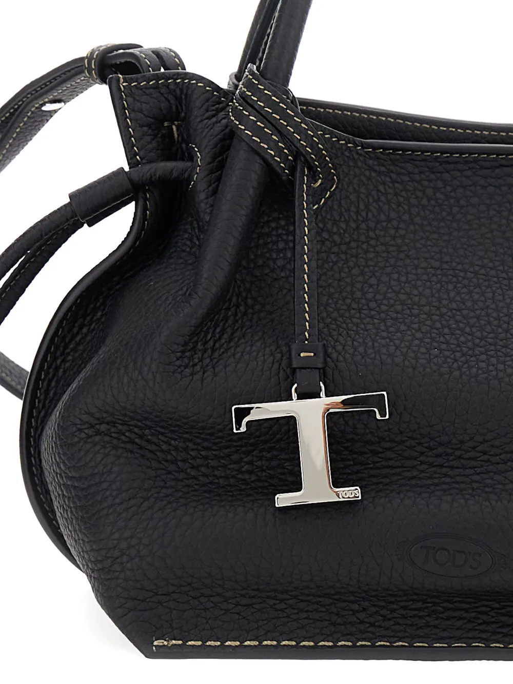Tod's Buz shopper met T-logo Zwart