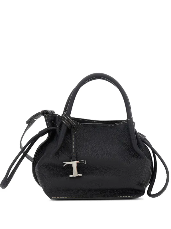 Tod's Buz T-logo Tote Bag in Black