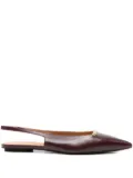 Tod's slingback pointed-toe flat pumps - Red