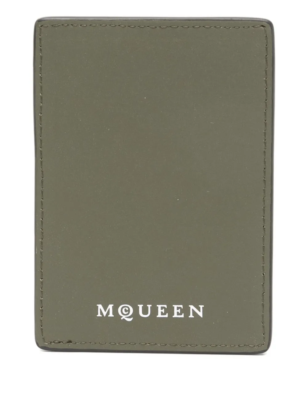Alexander Mcqueen Skull-detail Card Holder In Green