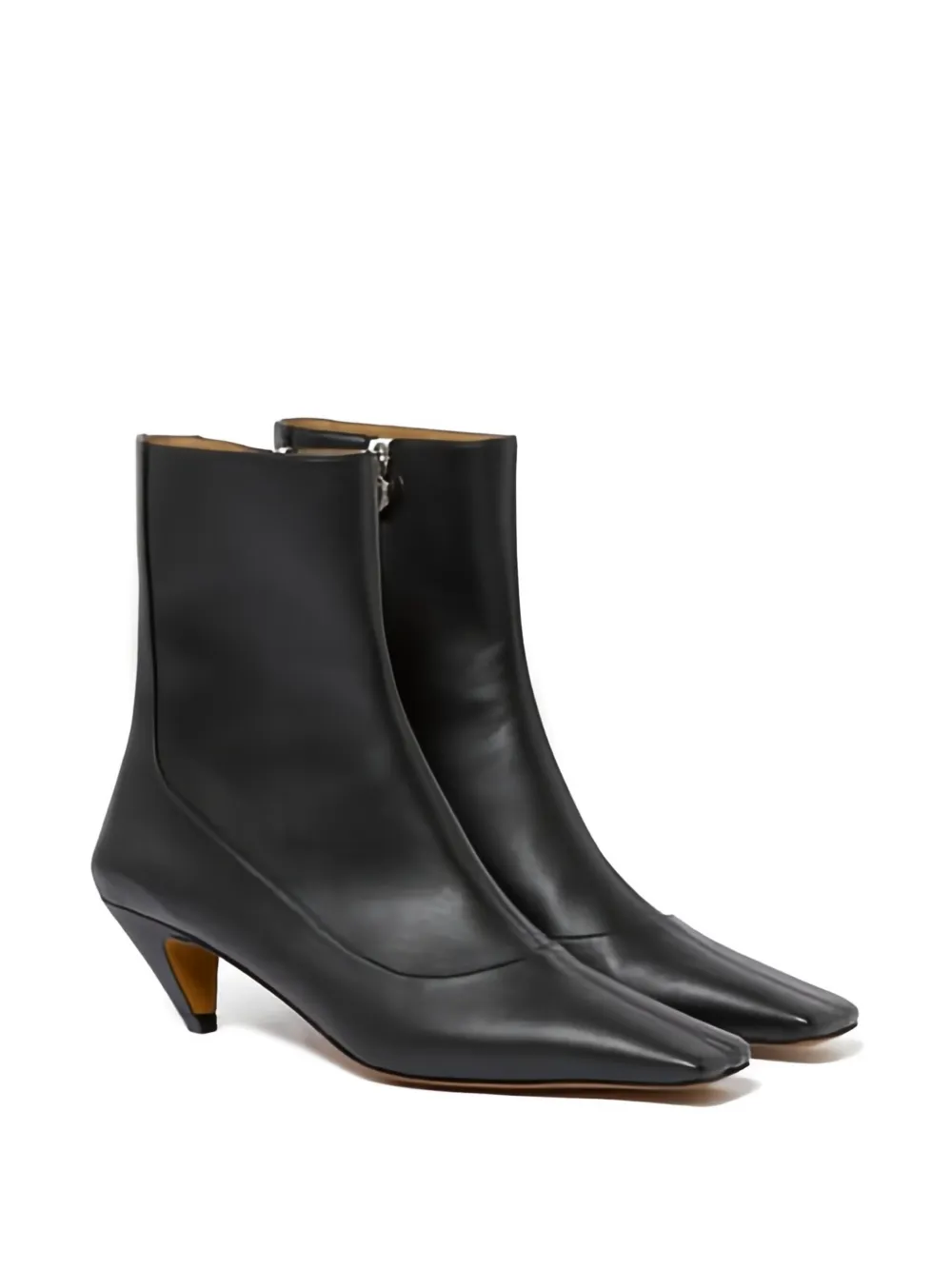 Stella Mccartney Square-toe Ankle Boots In Black
