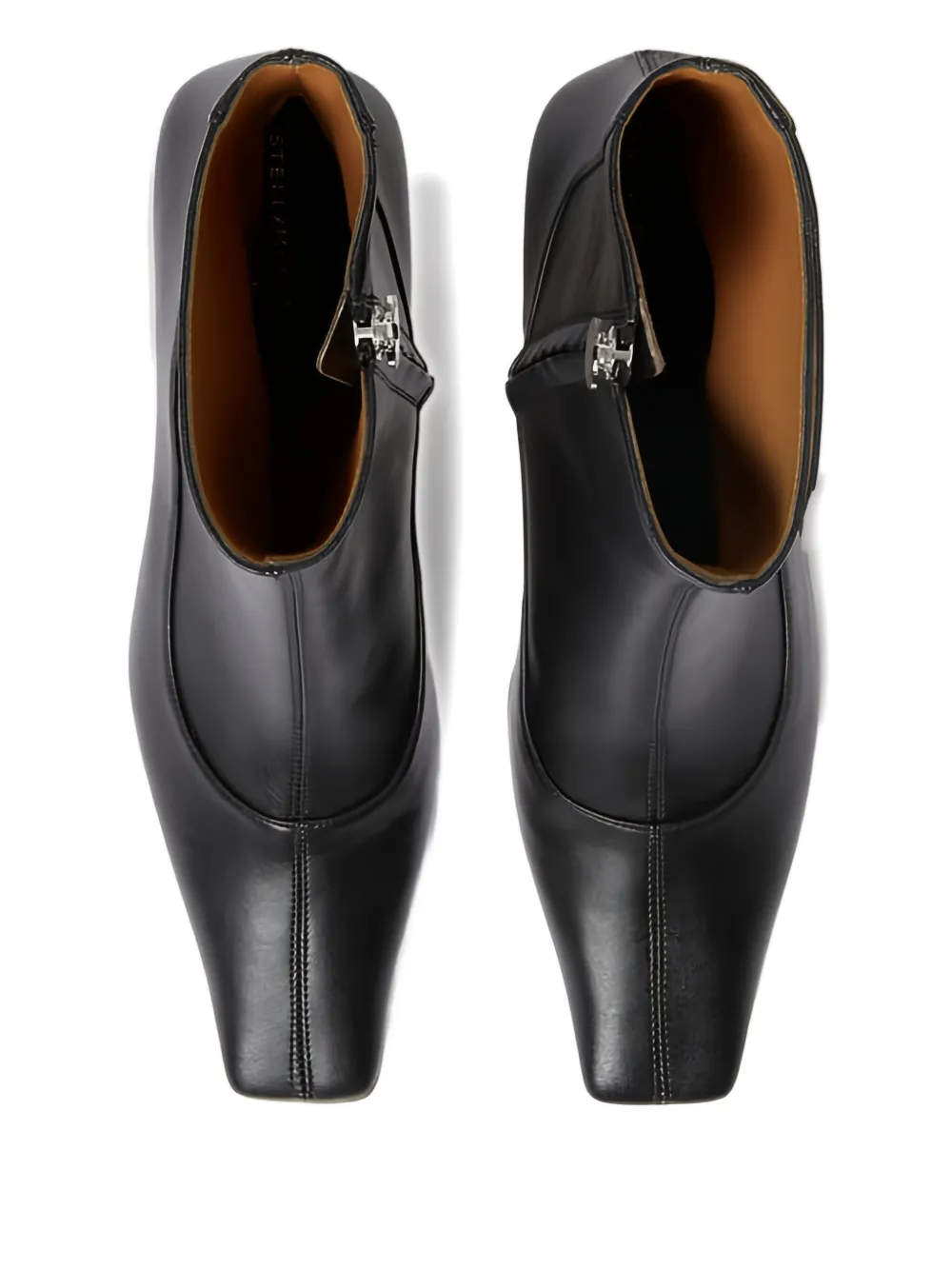 Stella Mccartney Square-toe Ankle Boots In Black
