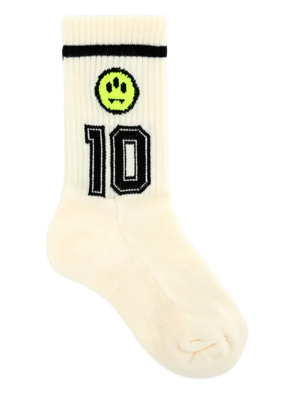 Barrow kids number-intarsia socks Beige
