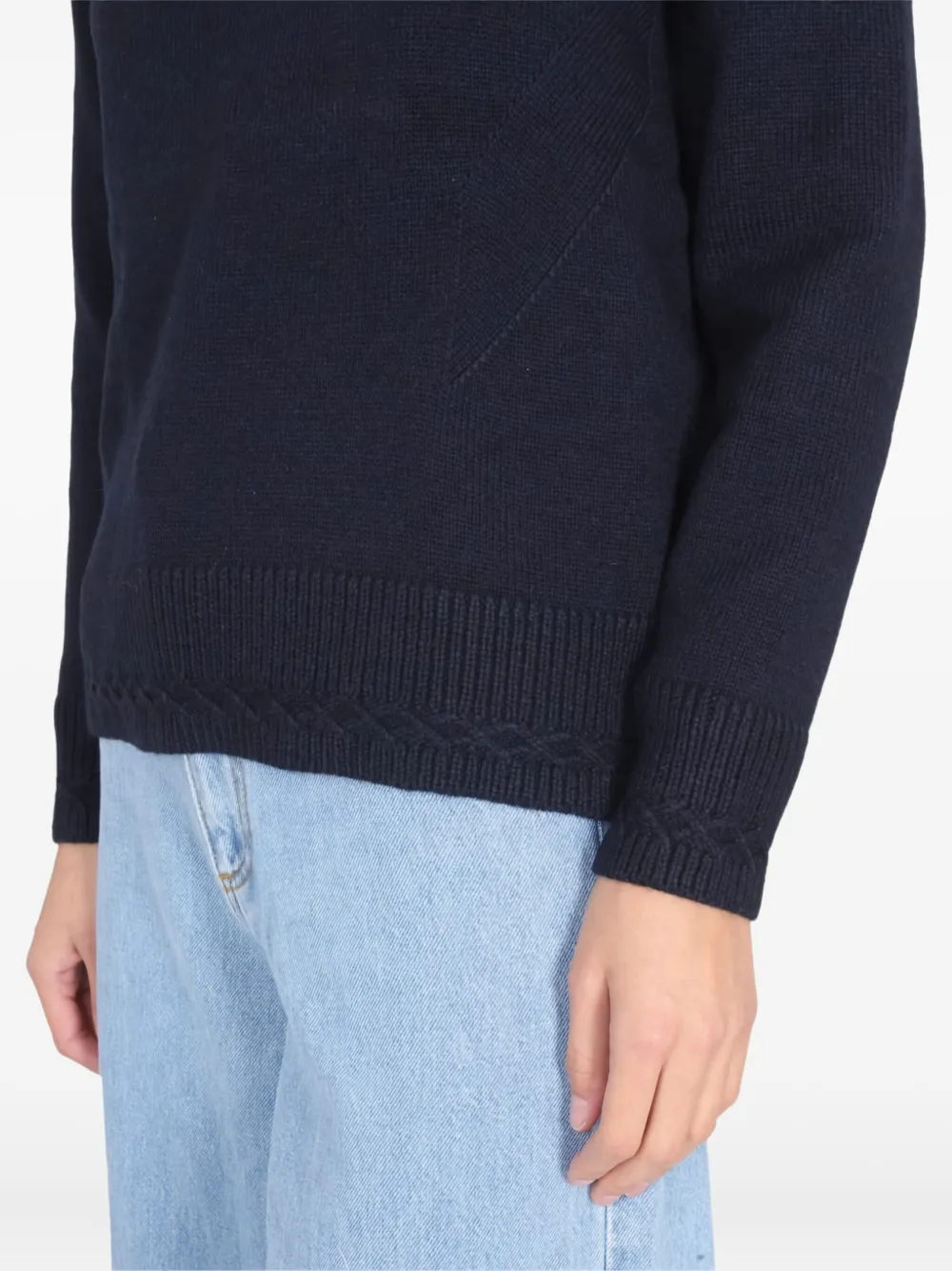  Saint James Pull à Col V - Bleu 