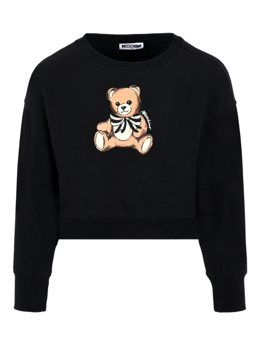 Moschino Kids Sweater met teddystrik Zwart