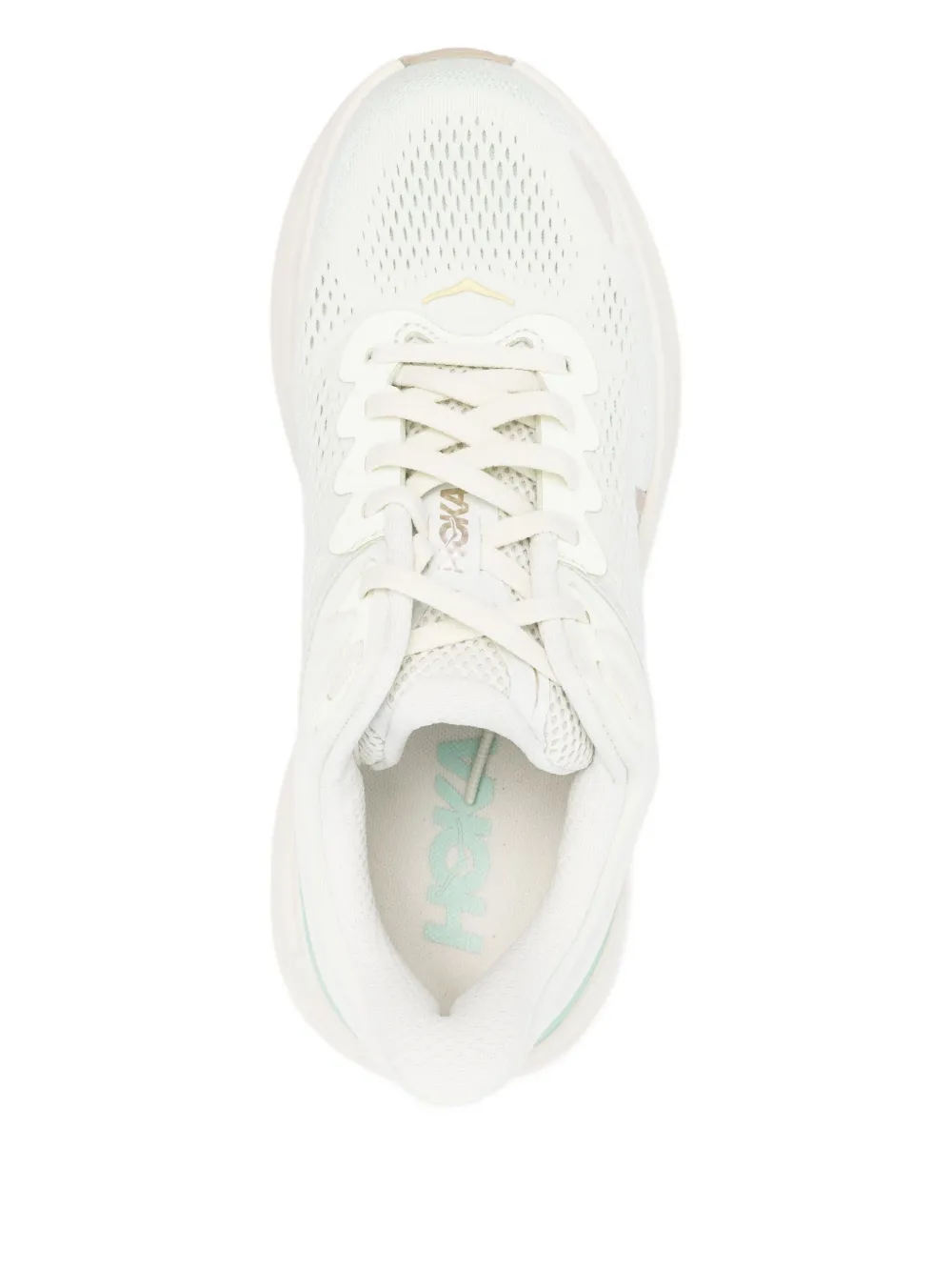 HOKA Bondi 9 mesh-panel sneakers Neutrals