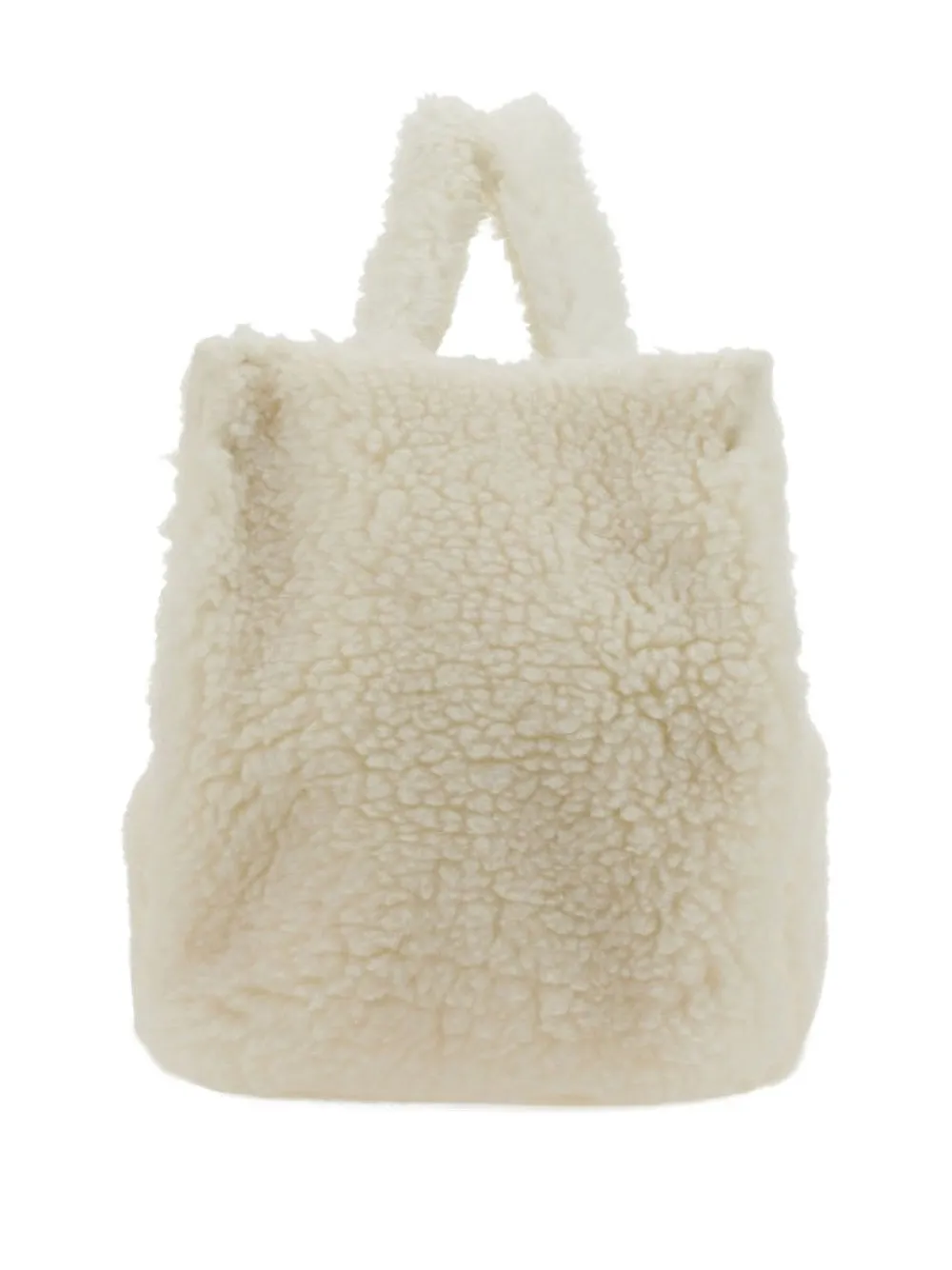 Sunnei Shopper met fleece textuur Beige