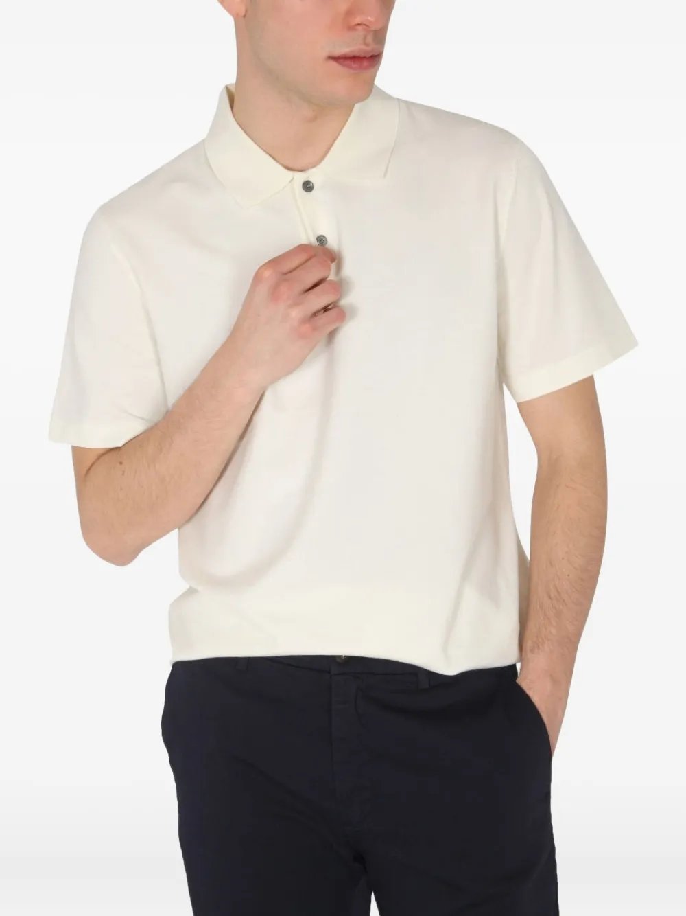 Theory Poloshirt met knopen Beige