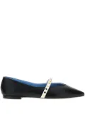 Alexander McQueen pointed-toe studded flat pumps - Black