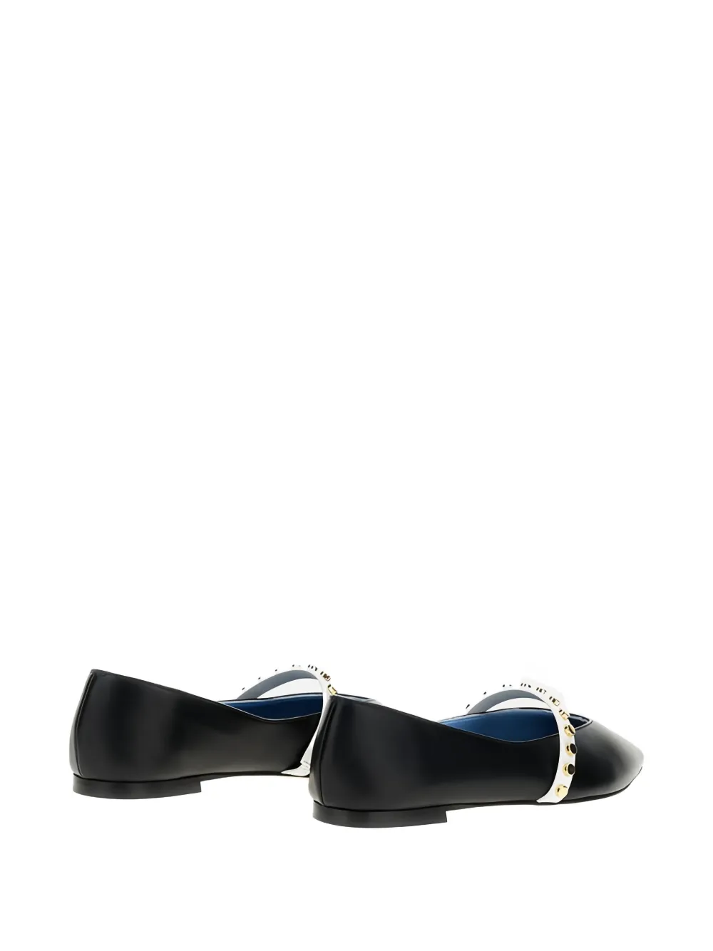 Alexander Mcqueen Pointed-toe Studded Flat Pumps In Black