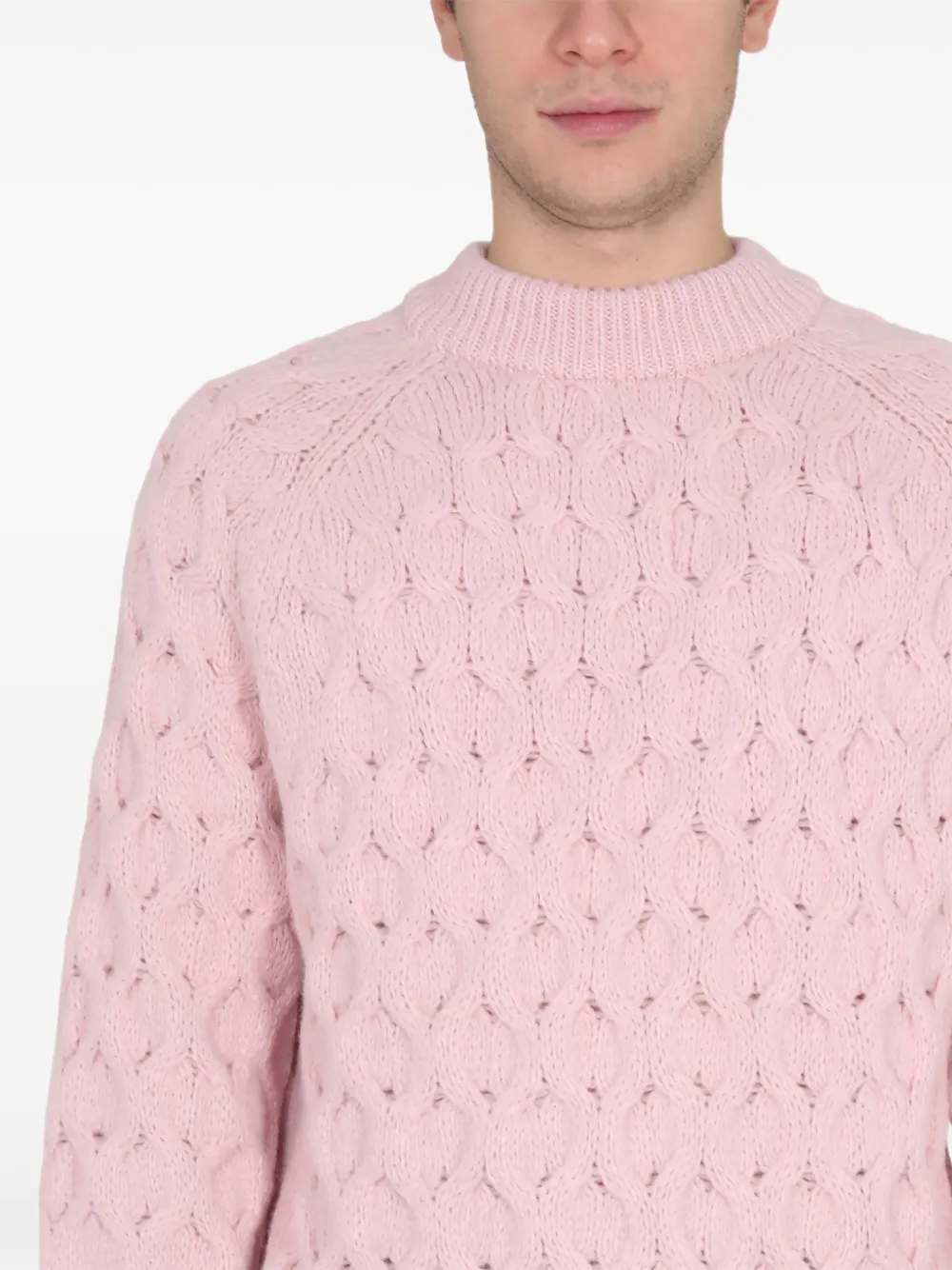 S&eacute;fr Alain trui met textuur - Roze