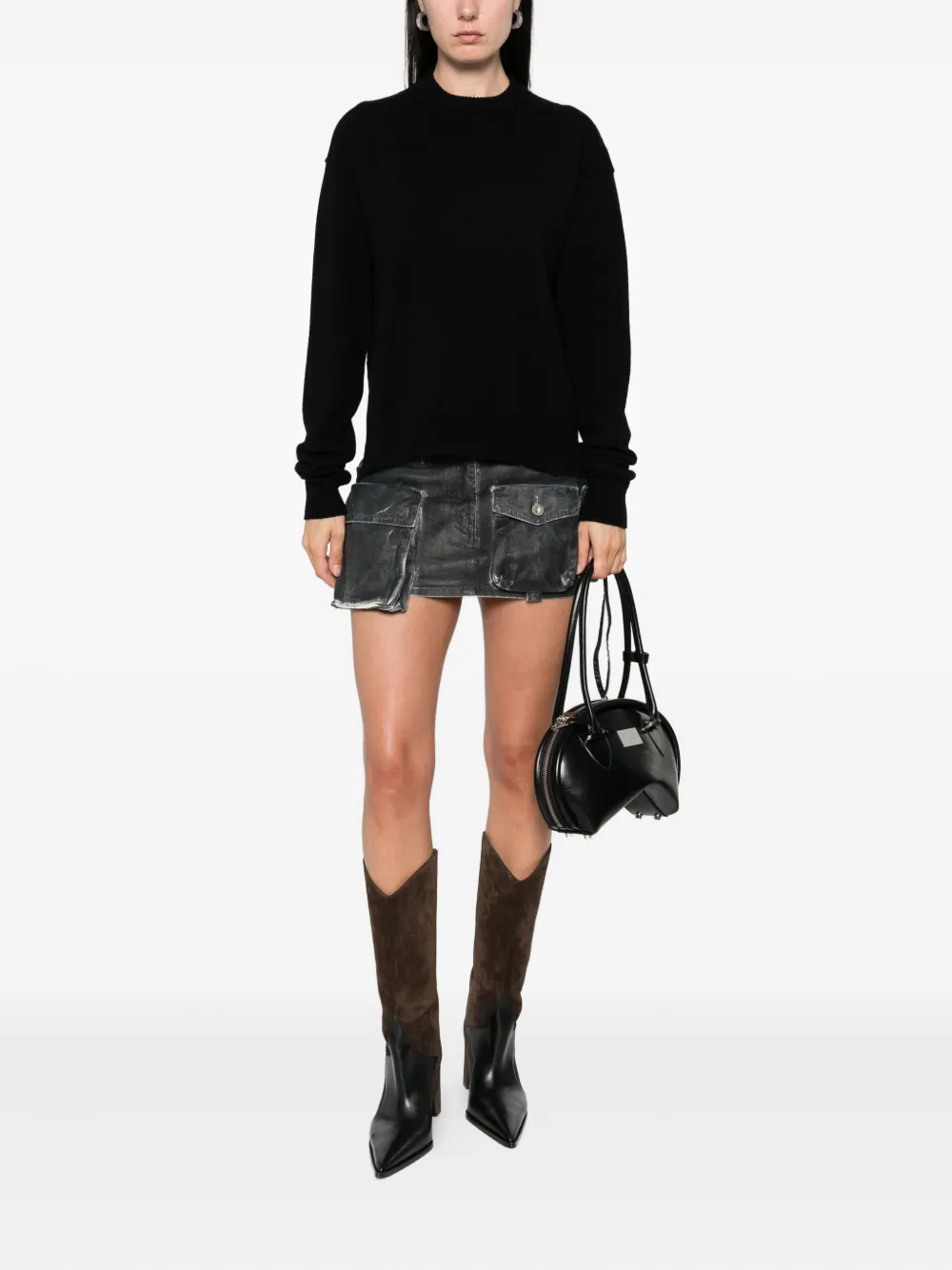 Rick Owens Wollen trui met ronde hals Zwart