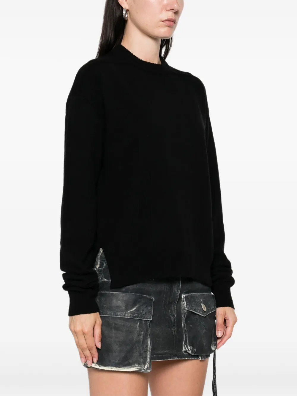 Rick Owens Wollen trui met ronde hals Zwart