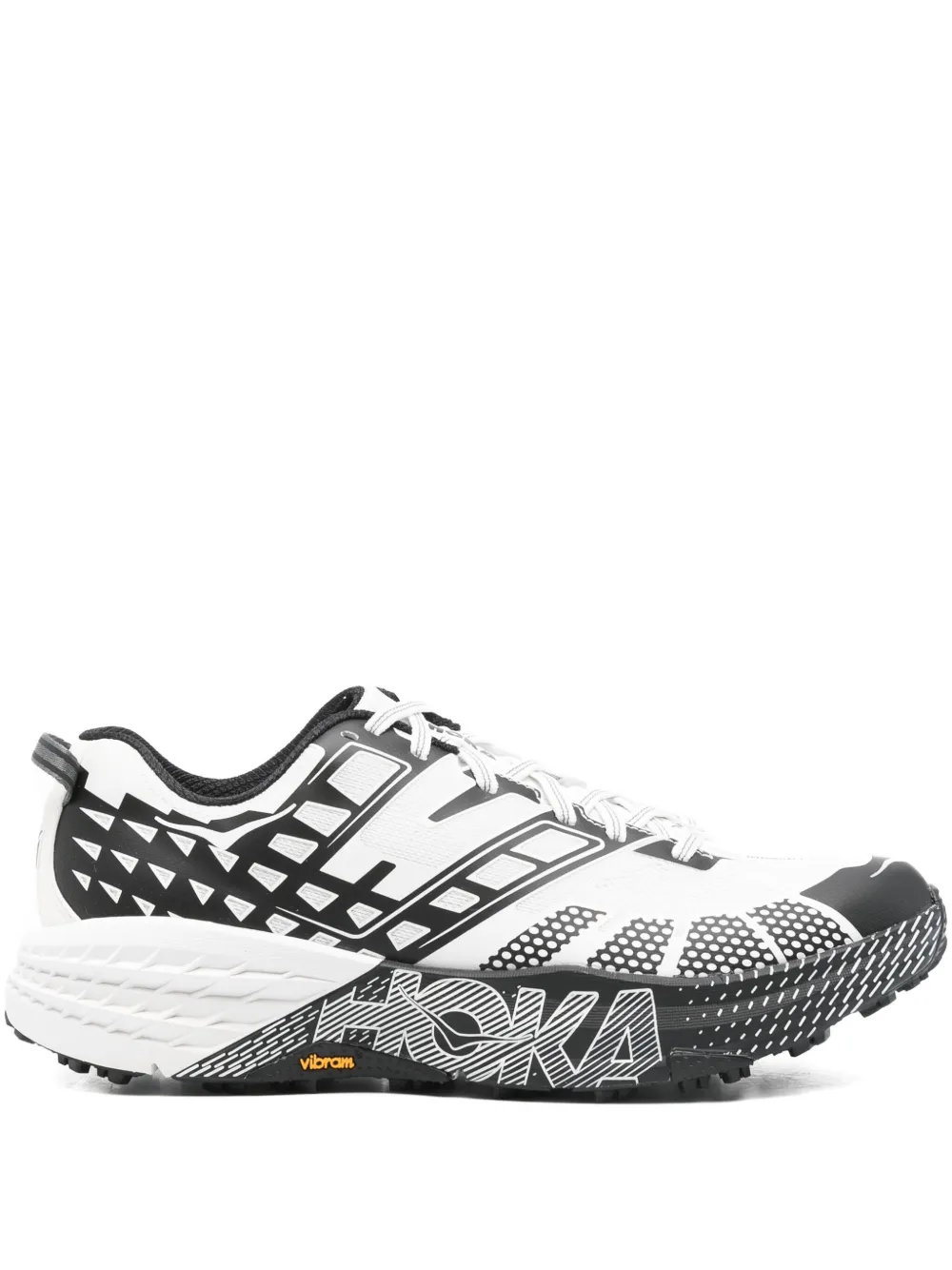 HOKA geometric-pattern sneakers White