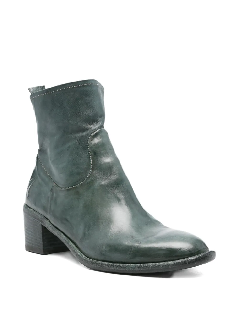 KING TARTUFOLI 60mm zip-detail block-heel boots Green