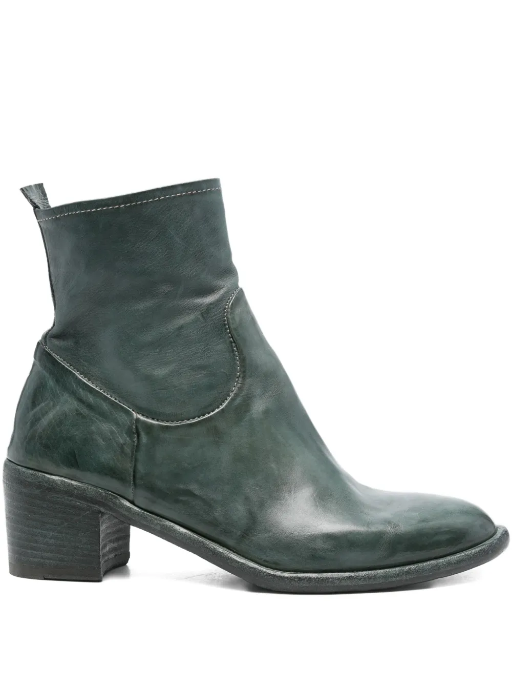 KING TARTUFOLI 60mm zip-detail block-heel boots Green