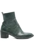 KING TARTUFOLI 60mm zip-detail block-heel boots - Green