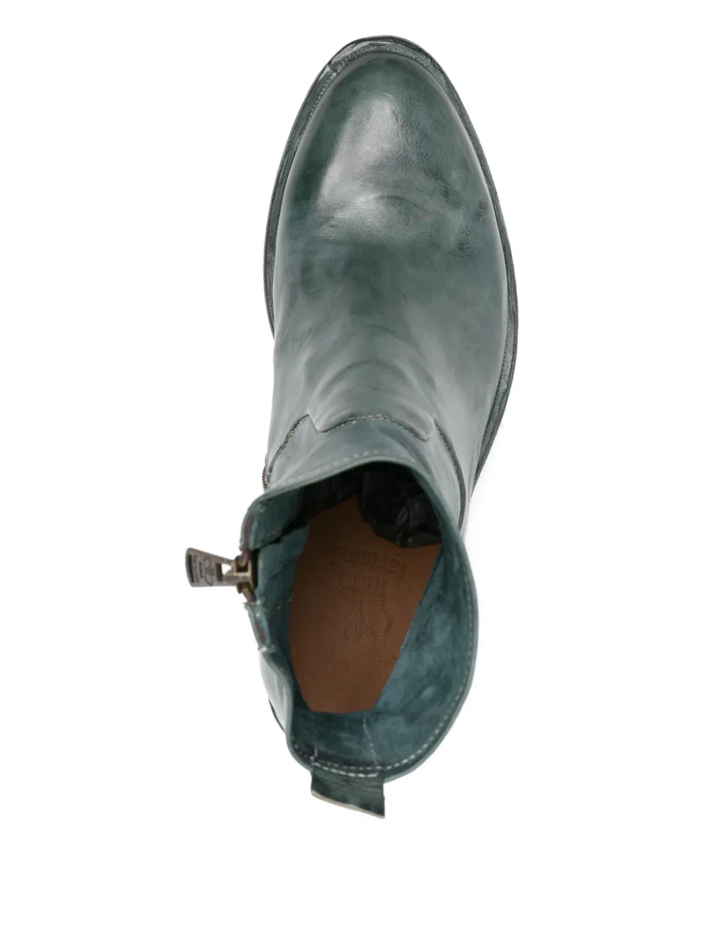 KING TARTUFOLI 60mm zip-detail block-heel boots Green
