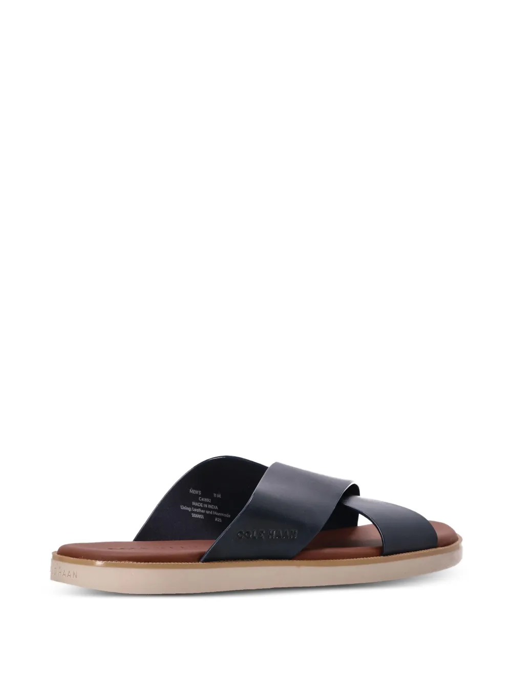 Cole Haan cross-strap leather sandals Blue
