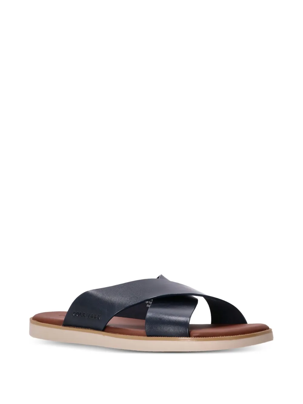 Cole Haan cross-strap leather sandals Blue