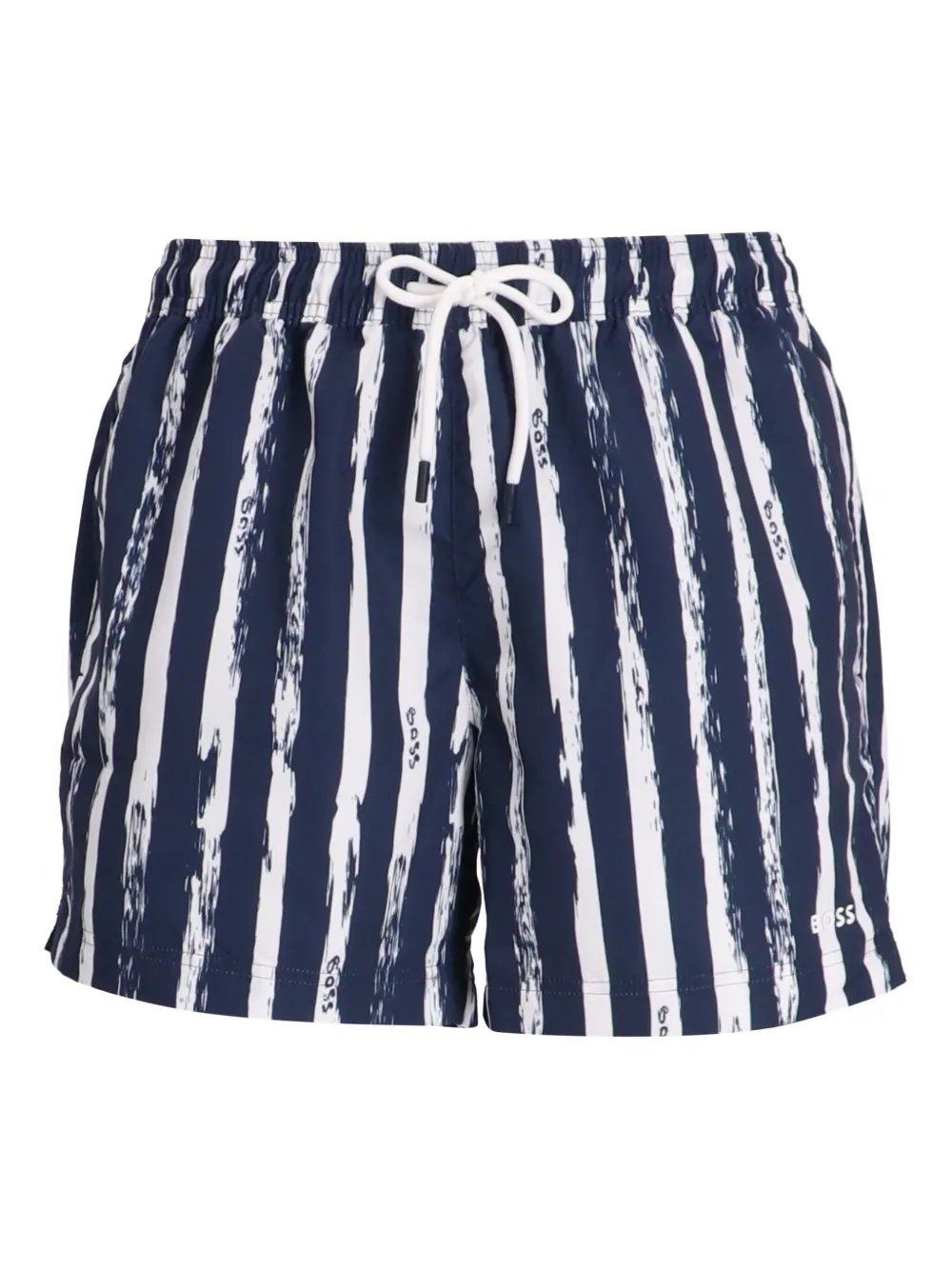 BOSS Gestreepte shorts Blauw