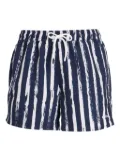 BOSS striped drawstring shorts - Blue