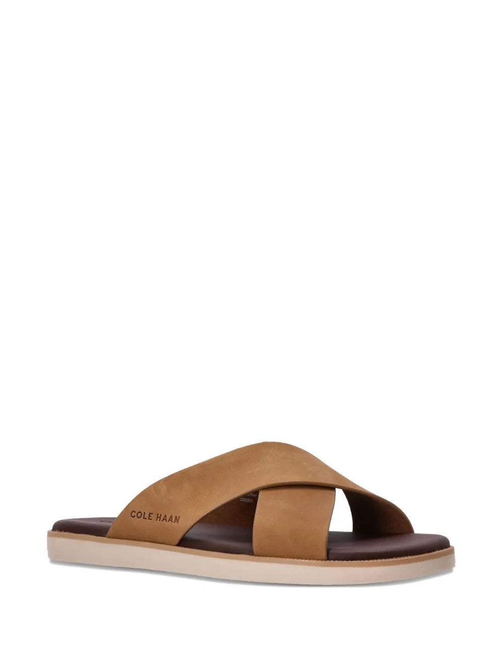 Cole Haan cross-strap leather sandals Brown
