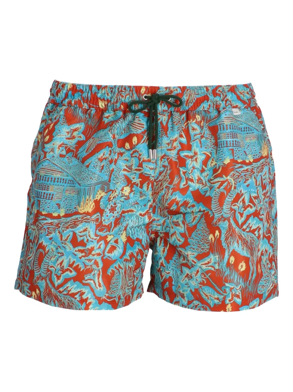 Paul Smith Chalet shorts met trekkoord en print Oranje
