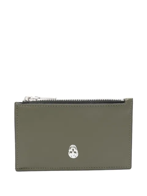 Alexander McQueen Skull-detail zip card holder