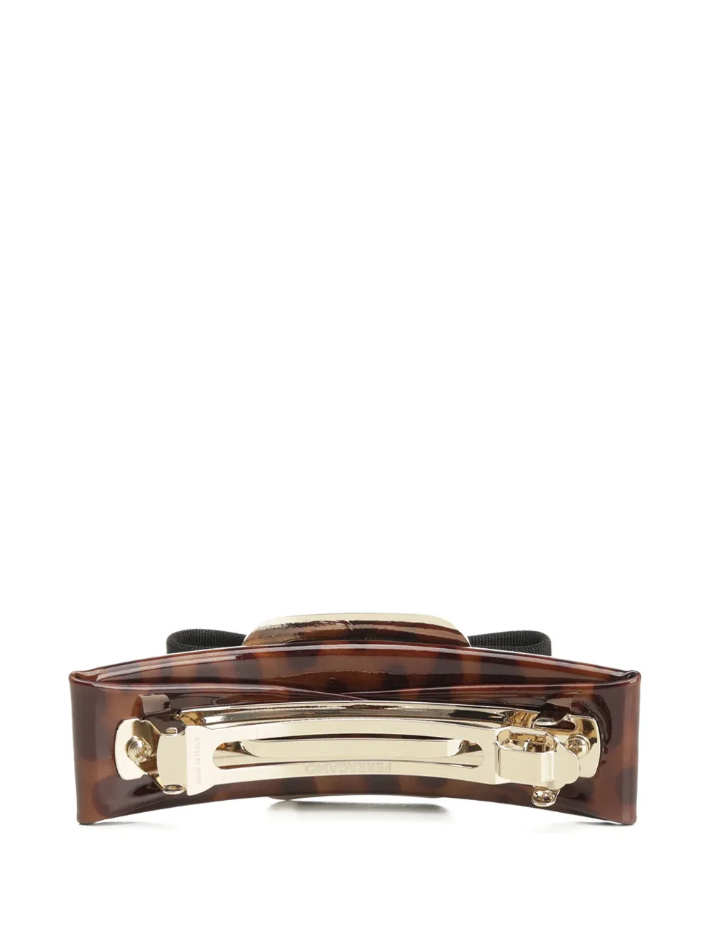 Ferragamo Haarspeld met schildpadschild design en strikdetail Bruin