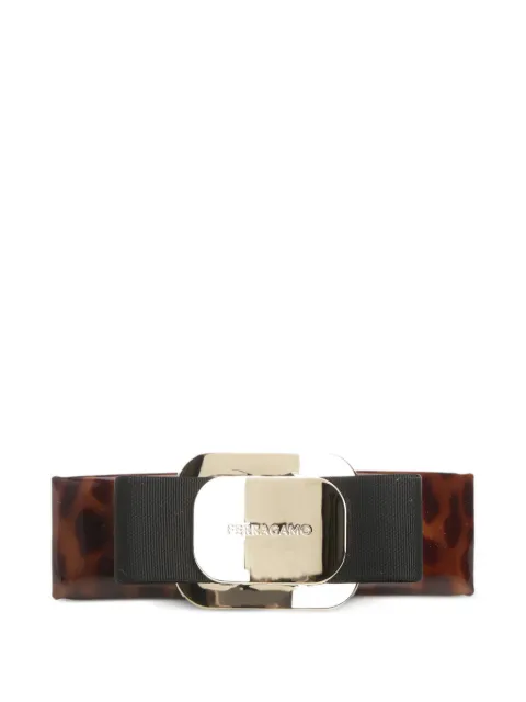 Ferragamo Haarspeld met schildpadschild design en strikdetail