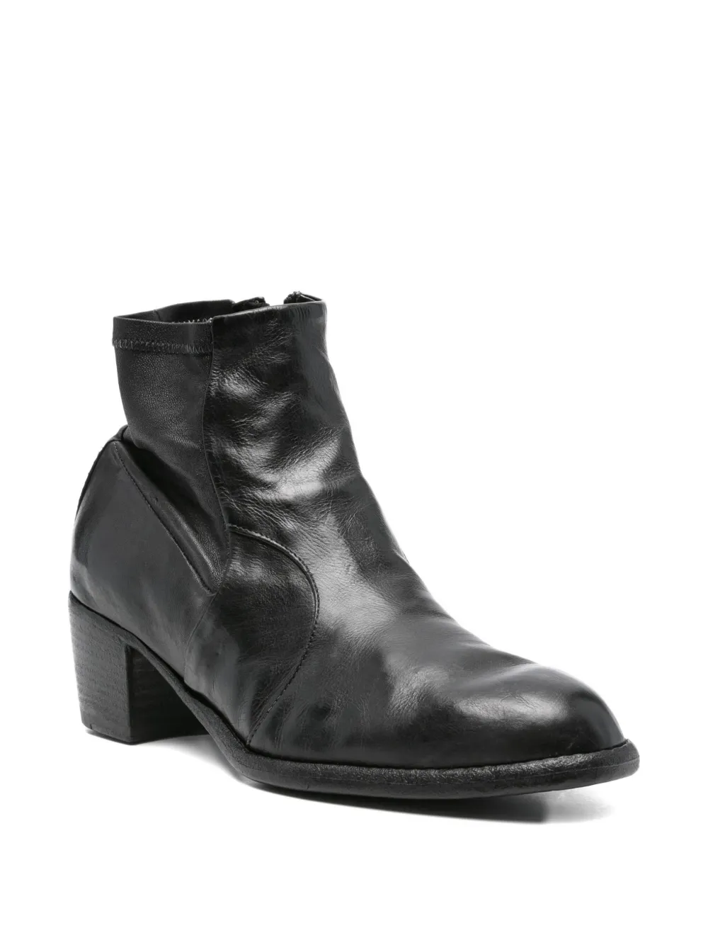 KING TARTUFOLI 60mm zip-detail leather boots Black