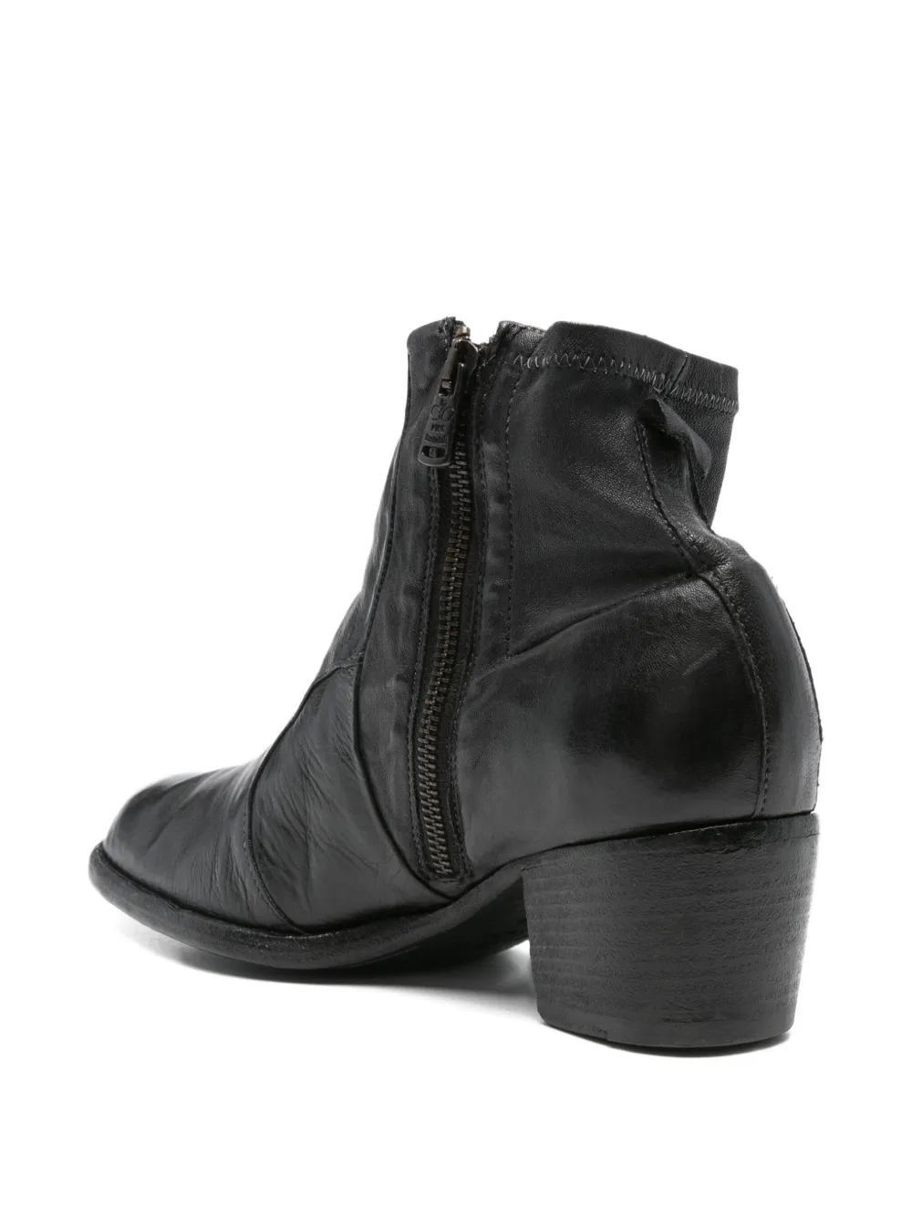 KING TARTUFOLI 60mm zip-detail leather boots Black