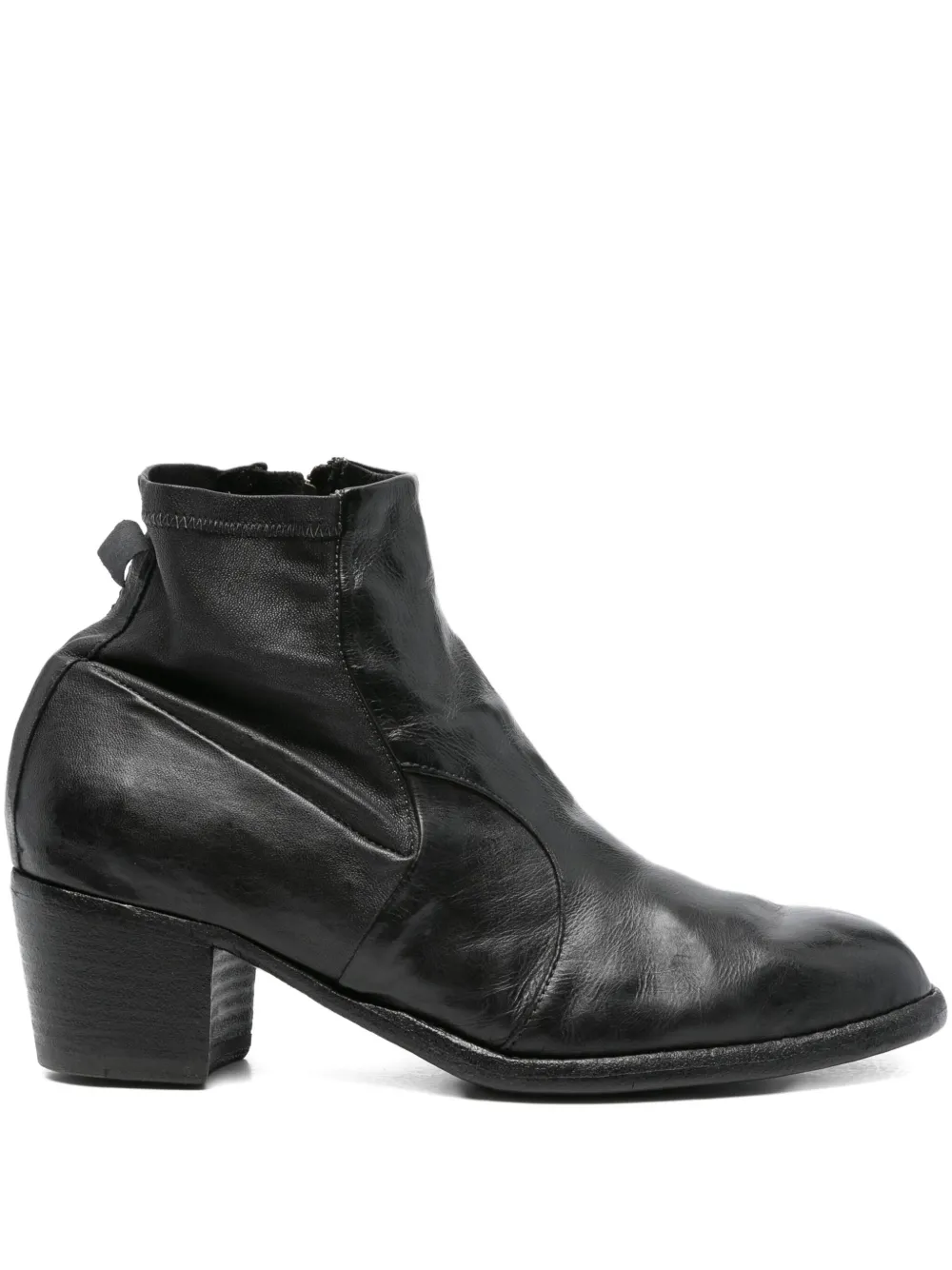 KING TARTUFOLI 60mm zip-detail leather boots Black