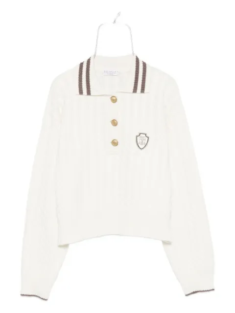 Brunello Cucinelli Pullover mit Zopfmuster
