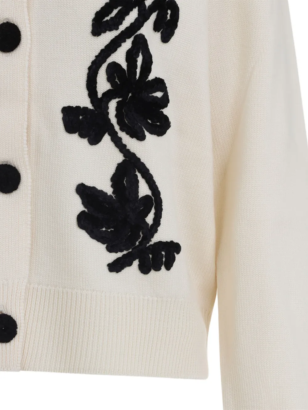 Jil Sander Vest met geborduurde bloemen Beige