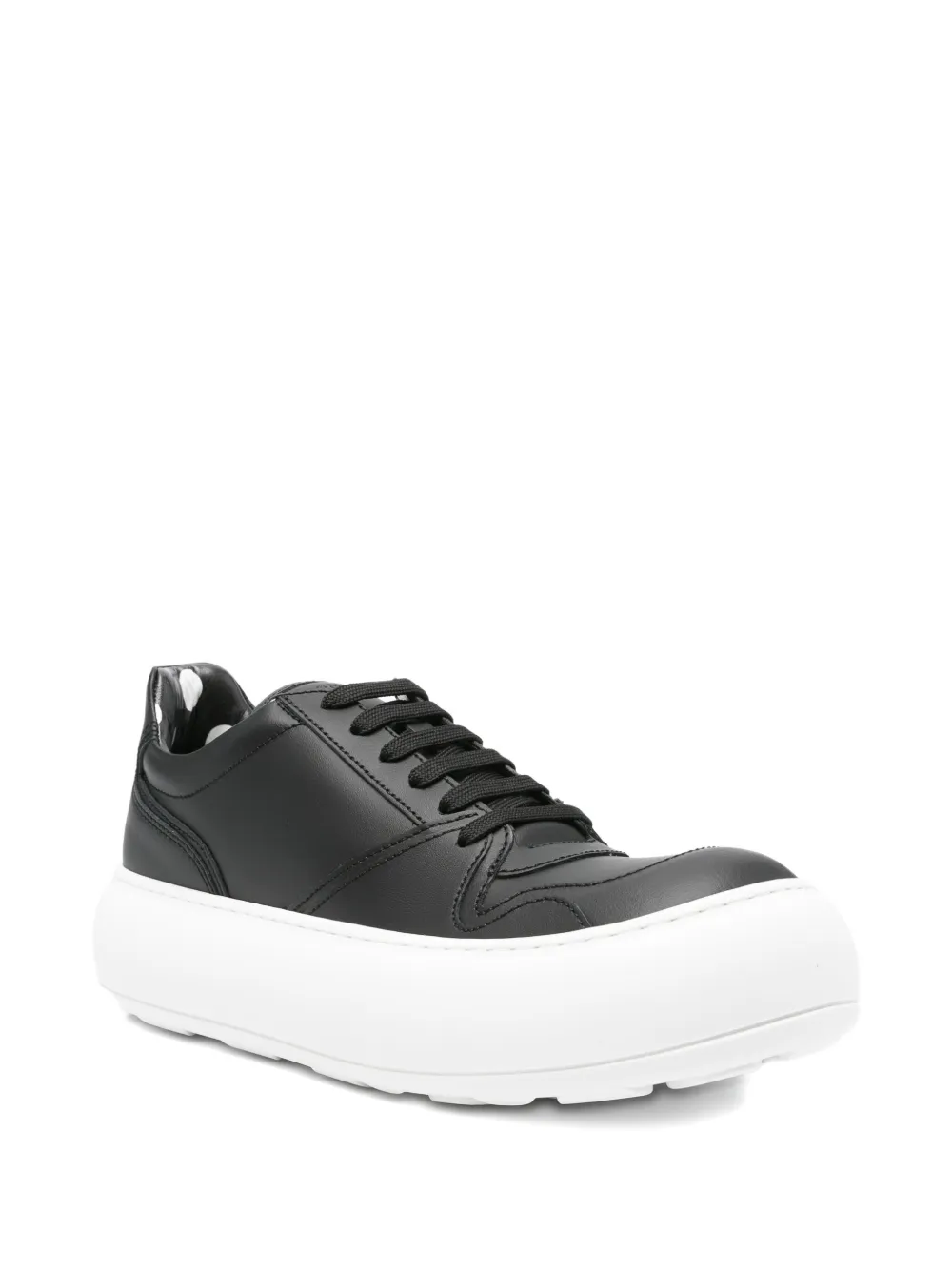Moschino leather platform sneakers Black