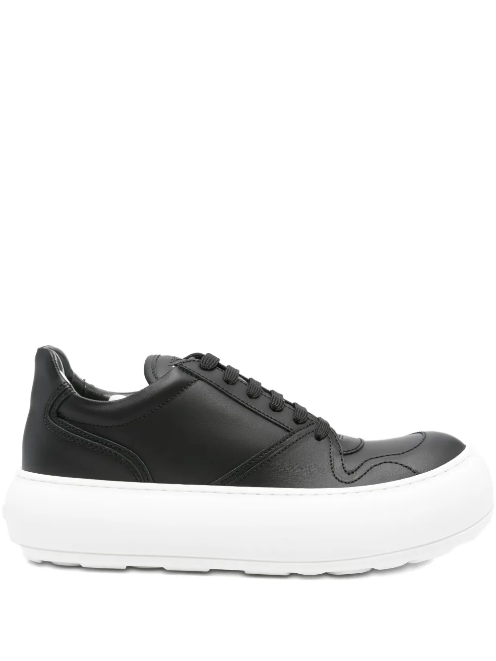 Moschino leather platform sneakers Black