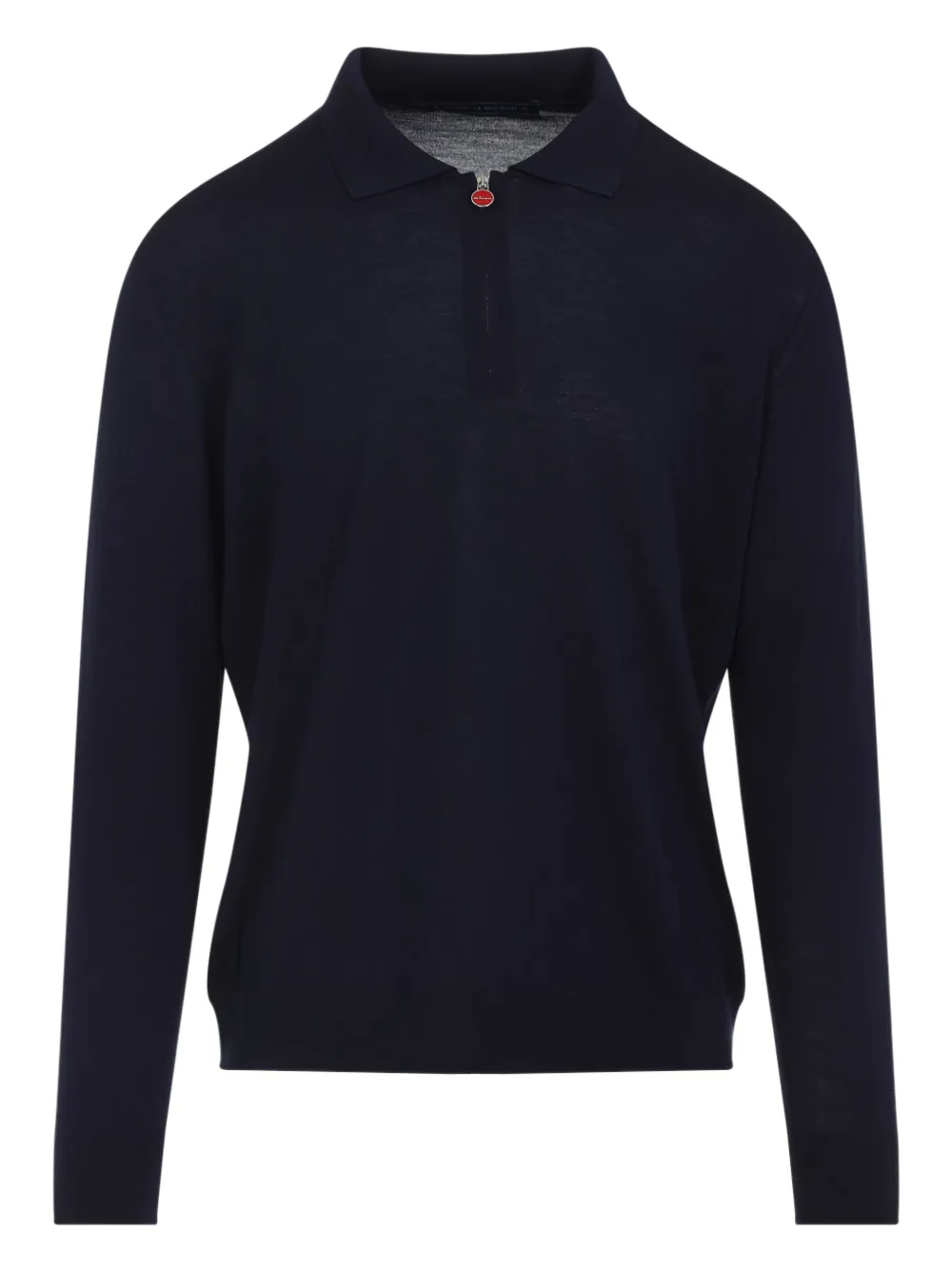 Kiton Poloshirt met halve rits NAVY BLUE