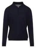 Kiton half-zip polo shirt - NAVY BLUE